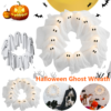 Halloween Decorations Ghost Wreath Cute Door Sign for Porch Wall