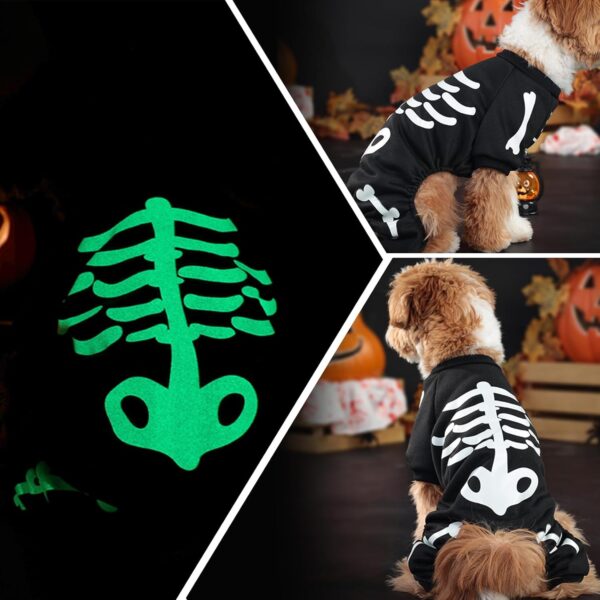 Halloween Dog Costumes for Small Glow in the Dark Skeleton Pet Jumpsuit Halloween Dog Costumes for Small Glow in the Dark Skeleton Pet Jumpsuit
