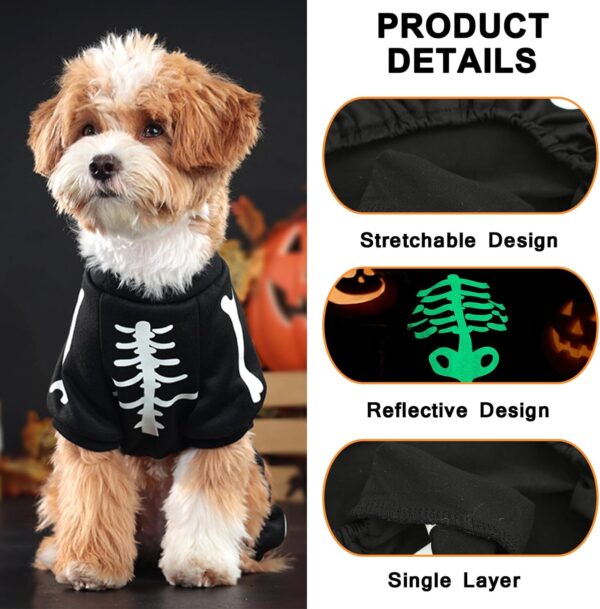 Halloween Dog Costumes for Small Glow in the Dark Skeleton Pet Jumpsuit Halloween Dog Costumes for Small Glow in the Dark Skeleton Pet Jumpsuit
