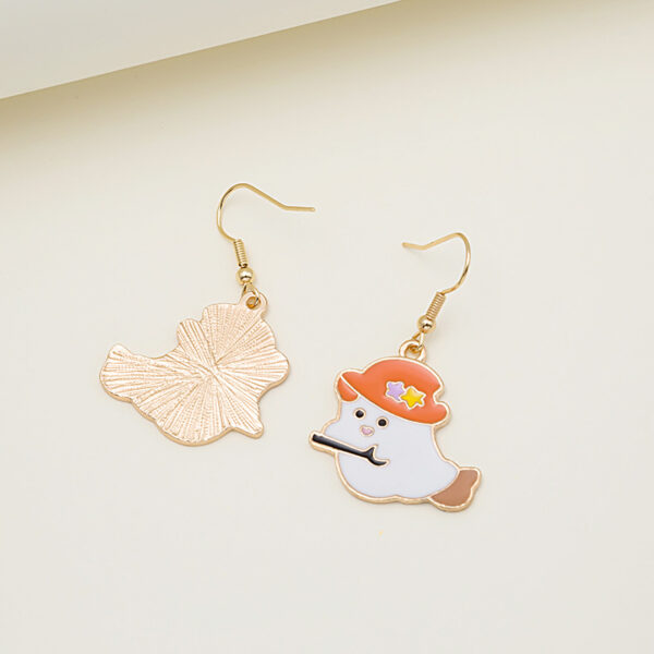 Halloween Earrings Cute Pumpkin Spooky Oil Drip Alloy Jewelry