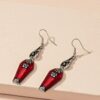 Halloween Earrings Red Bat Spider Retro Earrings Jewelry