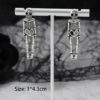 Halloween Earrings Skull Simulation Human Skeleton Detachable Stud