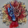 Halloween Full Face Dragon Mask Garland Ball Party Decoration Wreath Halloween Full Face Dragon Mask Garland Ball Party Decoration Wreath
