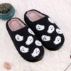 Halloween Funny Spider Ghost Scary Flat Indoor House Shoes for Women Halloween Funny Spider Ghost Scary Flat Indoor House Shoes for Women