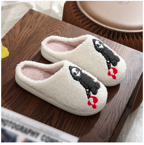 Halloween Funny Spider Ghost Scary Flat Indoor House Shoes for Women Halloween Funny Spider Ghost Scary Flat Indoor House Shoes for Women