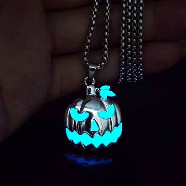 Halloween Ghost Festival Necklace Luminous Pumpkin Pendant Night Halloween Ghost Festival Necklace Luminous Pumpkin Pendant Night