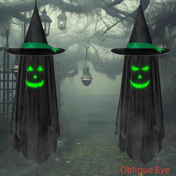 Halloween Ghost Festival Party Luminous Wizard Hat Pendant Outdoor Yard Halloween Ghost Festival Party Luminous Wizard Hat Pendant Outdoor Yard