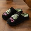 Halloween Green Skull Interior Home Slippers Halloween Green Skull Interior Home Slippers