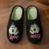 Halloween Green Skull Interior Home Slippers Halloween Green Skull Interior Home Slippers