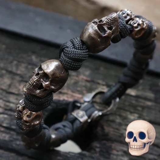 Halloween Jewelry Skull Premium Paracord Bracelet Stylish Men's Halloween Jewelry Skull Premium Paracord Bracelet Stylish Men's