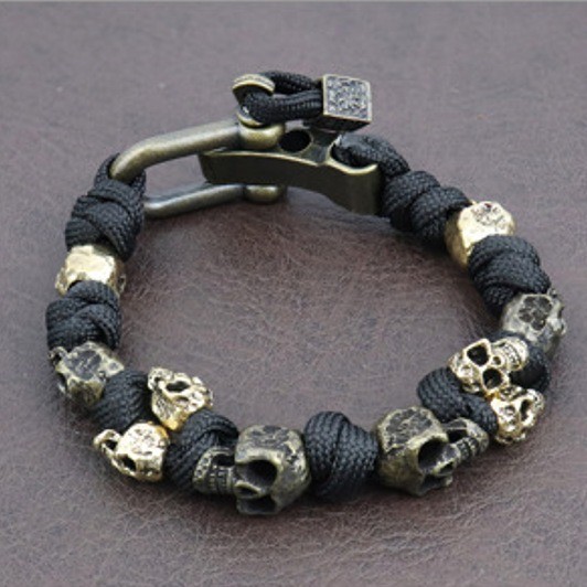 Halloween Jewelry Skull Premium Paracord Bracelet Stylish Men's