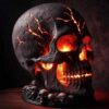 Halloween Lava Stone Skull Lamp Desk with Spooky LED Light for Party Halloween Lava Stone Skull Lamp Desk with Spooky LED Light for Party