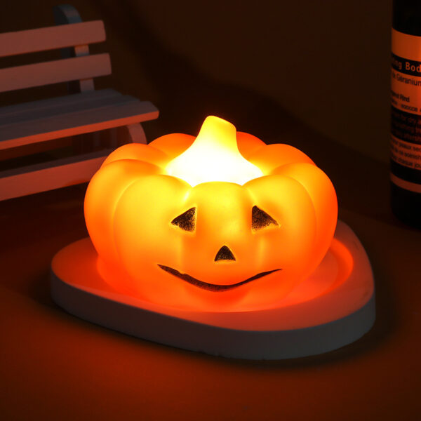 Halloween LED Glowing Cute Small Night Lamp Pumpkin Ghost Ornaments