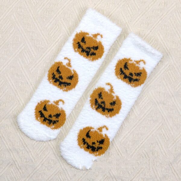Halloween Lint-free Coral Fleece Luminous Dispensing Room Socks Halloween Lint-free Coral Fleece Luminous Dispensing Room Socks