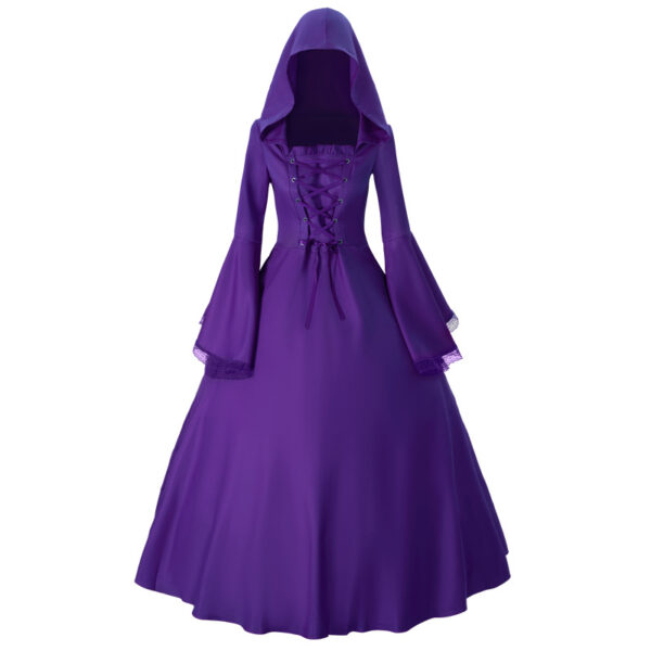 Halloween Medieval Retro Gothic Plus Size Trumpet Sleeve Stage Party