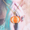 Halloween Oil Drop Pumpkin Cat Necklace Creative Clavicle Chain Pendant