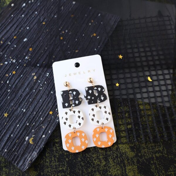 Halloween Polymer Clay Acrylic Paint Earrings Halloween Polymer Clay Acrylic Paint Earrings