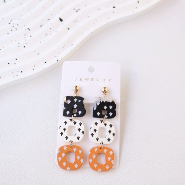 Halloween Polymer Clay Acrylic Paint Earrings Halloween Polymer Clay Acrylic Paint Earrings