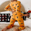Halloween Printed Jumpsuit Long Sleeve Home Pajamas Casual Trousers Halloween Printed Jumpsuit Long Sleeve Home Pajamas Casual Trousers