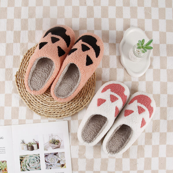 Halloween Pumpkin Cartoon Thermal Winter Cotton Slippers Halloween Pumpkin Cartoon Thermal Winter Cotton Slippers