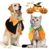 Halloween Pumpkin Double-sided Dog Cloak Cat Ornaments