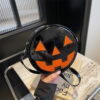 Halloween Pumpkin Small Round Bag Girls Funny Cute Shoulder Personality Halloween Pumpkin Small Round Bag Girls Funny Cute Shoulder Personality