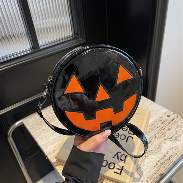 Halloween Pumpkin Small Round Bag Girls Funny Cute Shoulder Personality Halloween Pumpkin Small Round Bag Girls Funny Cute Shoulder Personality