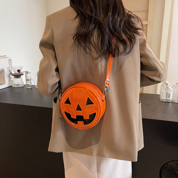 Halloween Pumpkin Small Round Bag Girls Funny Cute Shoulder Personality Halloween Pumpkin Small Round Bag Girls Funny Cute Shoulder Personality