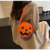 Halloween Pumpkin Small Round Bag Girls Funny Cute Shoulder Personality Halloween Pumpkin Small Round Bag Girls Funny Cute Shoulder Personality