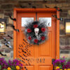 Halloween Red Rose Skull Mesh Garland Door Hanging Decoration