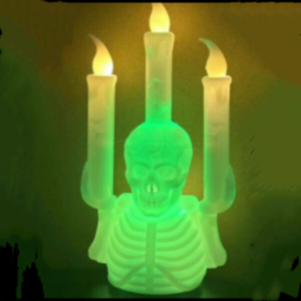 Halloween Skull Candlestick Lamp LED Electronic Candle Light Halloween Skull Candlestick Lamp LED Electronic Candle Light