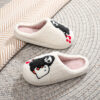 Halloween Skull Ghost Embroidery Cotton Slippers Halloween Skull Ghost Embroidery Cotton Slippers