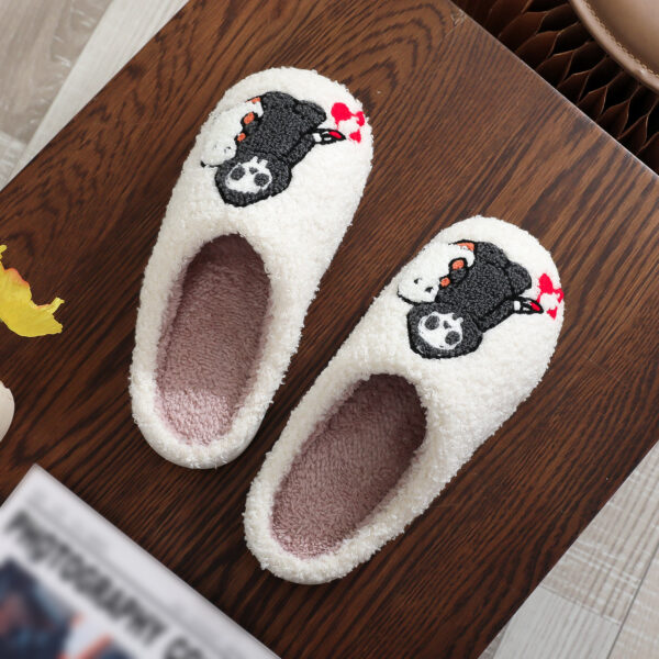 Halloween Skull Ghost Embroidery Cotton Slippers Halloween Skull Ghost Embroidery Cotton Slippers