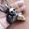 Halloween Skull Necklace Personality Punk Men Fashion Titanium Steel