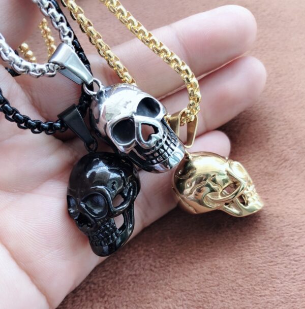 Halloween Skull Necklace Personality Punk Men Fashion Titanium Steel