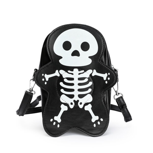 Halloween Skull Shoulder Bag Y2K Fashion Funny Cute Messenger Crossbody