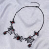 Halloween Spider and Web Necklace Personality Clavicle Fashion Jewelry