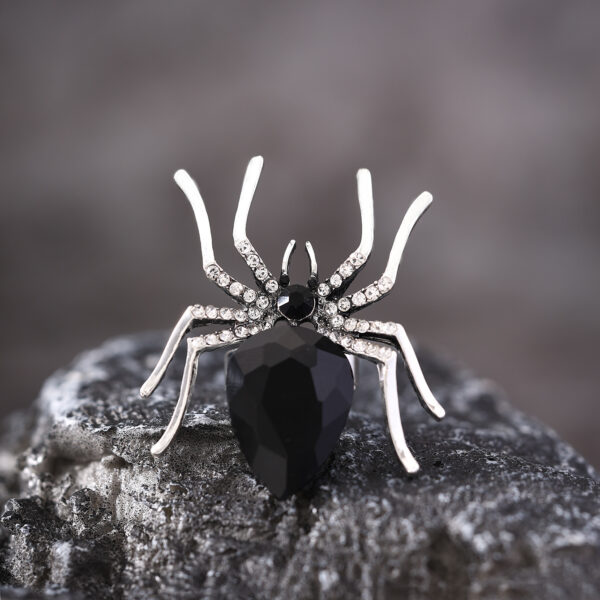 Halloween Spider Ring with Rhinestone Personality Fashion Open Rings