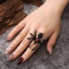 Halloween Spider Ring with Rhinestone Personality Fashion Open Rings