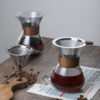 Hand-washed Glass Striped Coffee Pot Household with Filter Cup Suit Hand-washed Glass Striped Coffee Pot Household with Filter Cup Suit