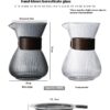 Hand-washed Glass Striped Coffee Pot Household with Filter Cup Suit Hand-washed Glass Striped Coffee Pot Household with Filter Cup Suit