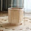 Handmade Woven Flower Pot Bamboo Green Plant Stand Floor Ornaments