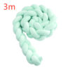 Heightening Baby Braided Crib Bumpers Knot Long Pillow Cushion Bedding