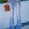 High Waist Bell Bottom Jeans Trendy Wear Washed Out Street Style
