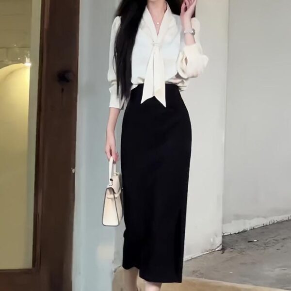 High Waist Slit Skirt for Women