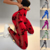 Hollow Tie Dye Printed Yoga Pants High Waist Butt Lift Seamless Sports Hollow Tie Dye Printed Yoga Pants High Waist Butt Lift Seamless Sports