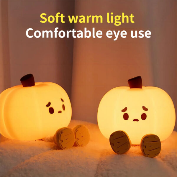 Home Decor Halloween Pumpkin Night Light Cute Soft Silicone Lamp Touch Home Decor Halloween Pumpkin Night Light Cute Soft Silicone Lamp Touch