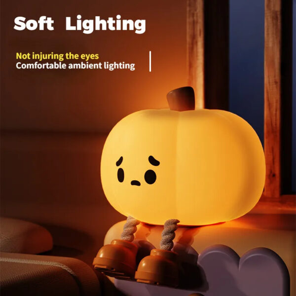 Home Decor Halloween Pumpkin Night Light Cute Soft Silicone Lamp Touch Home Decor Halloween Pumpkin Night Light Cute Soft Silicone Lamp Touch
