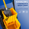Homecom 6.9 Gallon Mop Bucket Swivel Arm Cart with Easy-to-use Side Homecom 6.9 Gallon Mop Bucket Swivel Arm Cart with Easy-to-use Side
