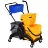 Homecom 6.9 Gallon Mop Bucket Swivel Arm Cart with Easy-to-use Side Homecom 6.9 Gallon Mop Bucket Swivel Arm Cart with Easy-to-use Side